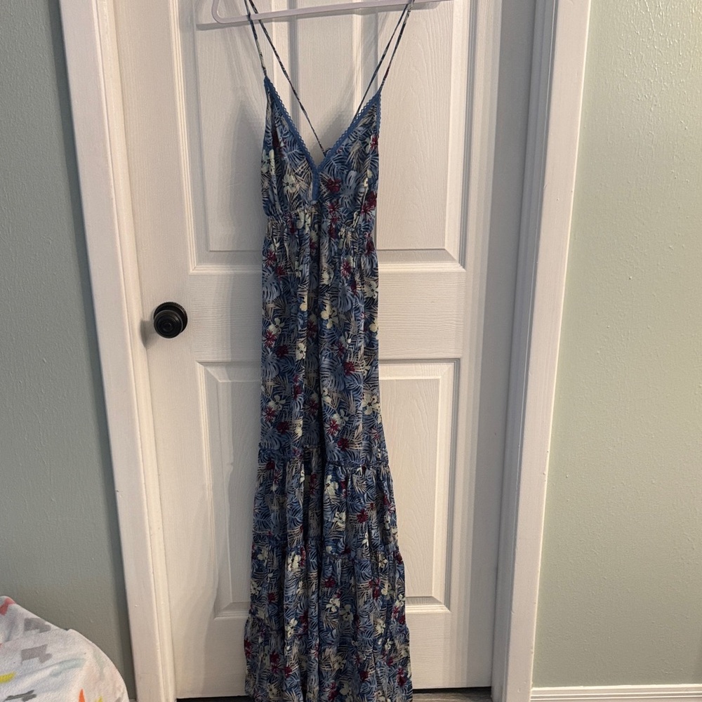 Floral Blue Maxi Dress
